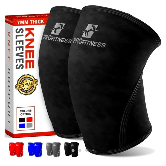 🆕 ProFitness Knee Sleeves Weightlifting Men & Women - 7mm Thick Premium / Small - Picture 1 of 6